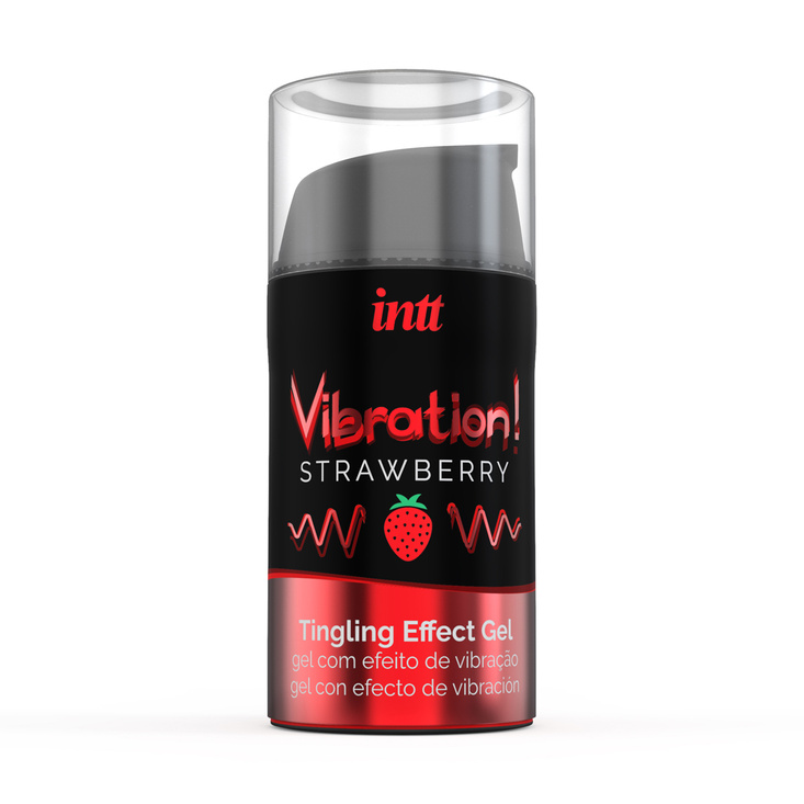 intt żel stymulujący VIBRATION! Strawberry 15 ml