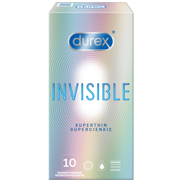 Prezerwatywy Lateksowe Supercienkie Invisible 10 Szt. Durex