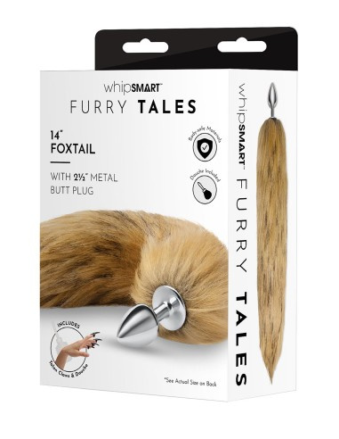 Whipsmart 3" Metal Plug 14" Fox Tail - Korek analny Lis