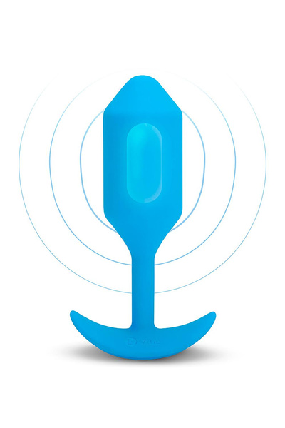 B-VIBE VIBRATING SNUG PLUG 3 BLUE