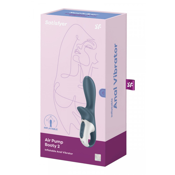 Насосний анальний вібратор Air Pump Booty 2 dark grey Satisfyer
