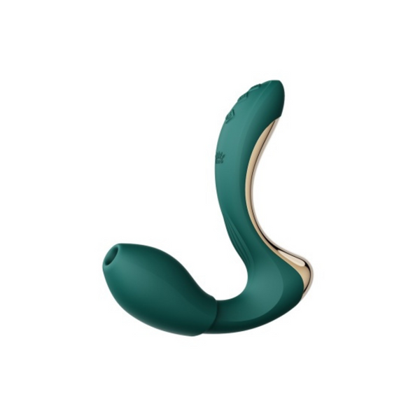 Вібратор для точки G зі стимулятором Talis Turquoise Green Zalo