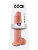 King Cock 11" Cock with Balls Flesh