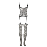 Le Désir Fence Suspender Bodystocking Black OS