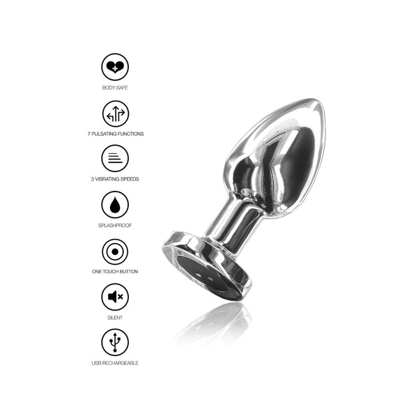 Wibrujący korek analny The Glider Vibrating Plug Medium Toy Joy 