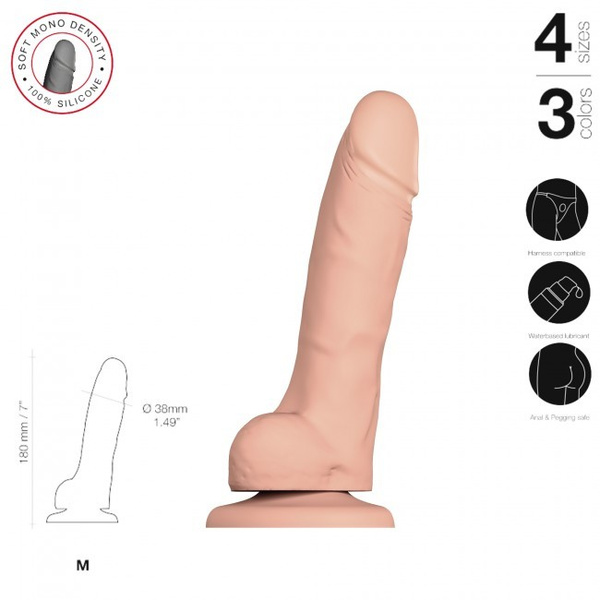 Дуже реалістичне ділдо з присоскою Soft Realistic Dildo M Vanilla Strap-on-me