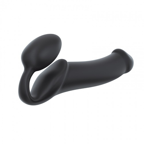 Podwójne dildo Strap-on-me Silicone bendable strap-on XL Black