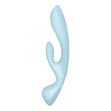 Rabbit Vibrator Triple Oh Light Blue Satisfyer