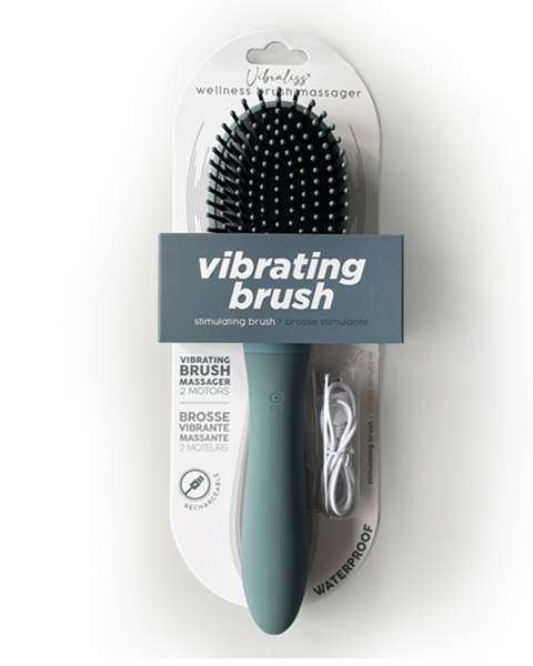 Вібруюча щітка для волосся Vibrating Brush Blue Grey Vibraliss