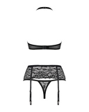 838-Seg-3 комплект з 3 частин чорний S/M Obsessive