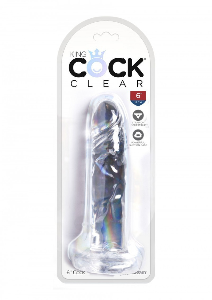 King Cock 6 Inch Cock Transparant