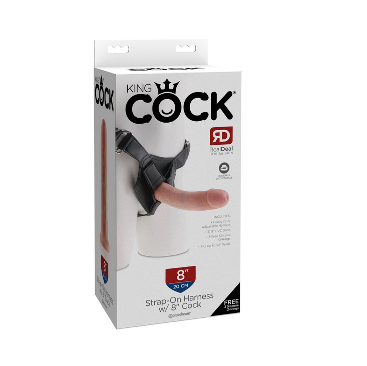 Dildo na uprzęży King Cock Strap on Horness Pipedream 8 Light