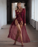 Batty Burgundy Body Harness Promees