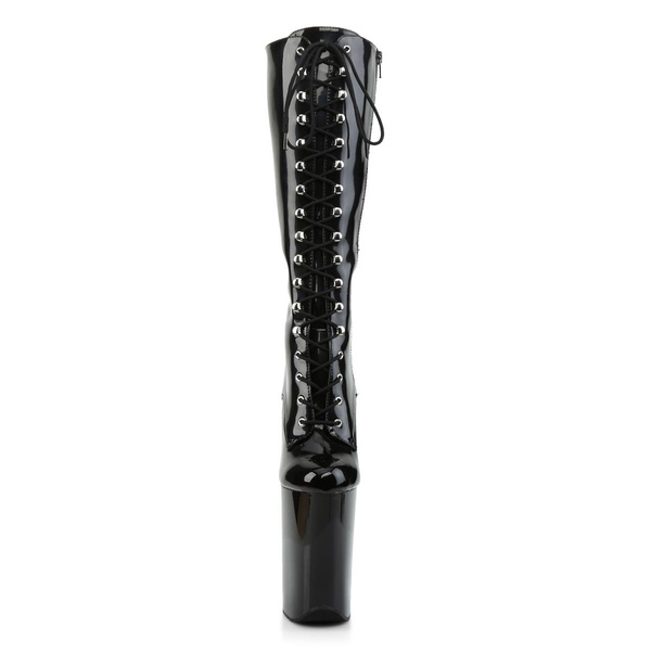 Knee High Boots Infinity-2020 Black Pat / Black 7 (37,5) Pleaser