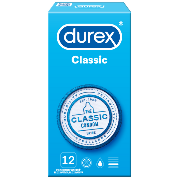 Durex Classic Latex Condoms 12 Pack