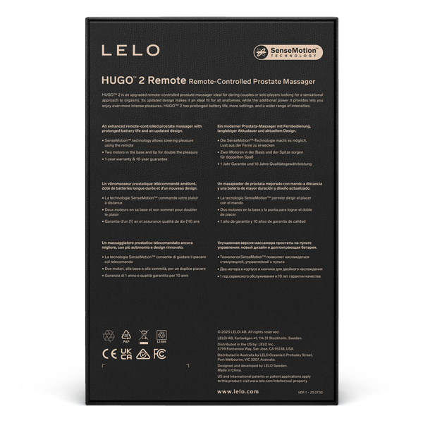 Masażer Prostaty Hugo 2 Remote Green Lelo