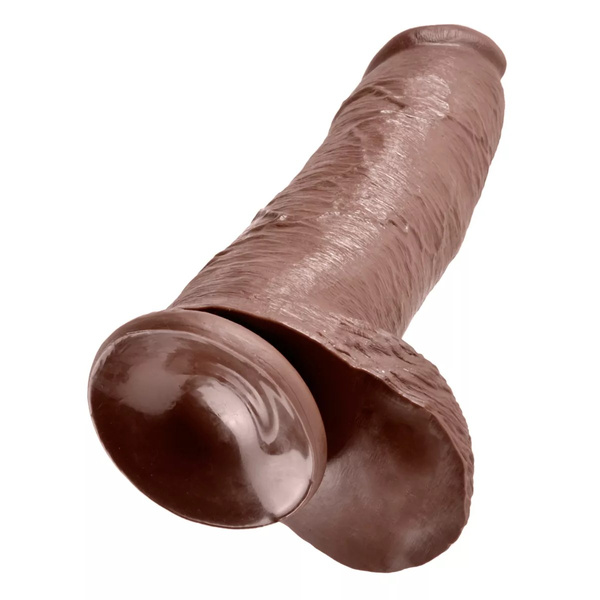 Dildo 31 cm Cock 12 inch w/balls brown King Cock