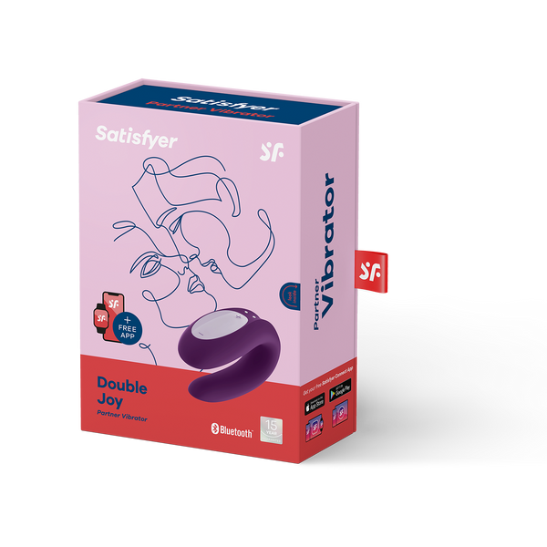 Вібратор Для Пар Double Joy Violet With App Satisfyer