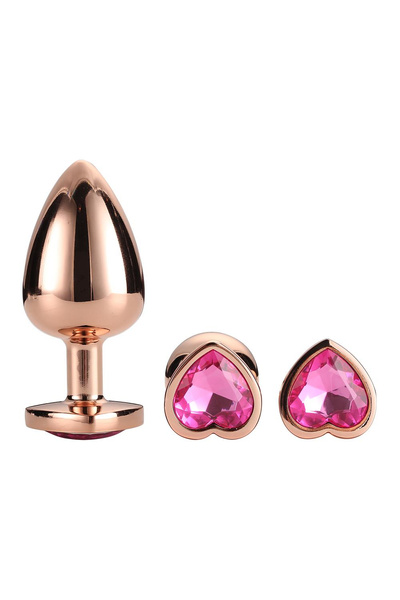 DREAMTOYS ZESTAW KORKÓW GLEAMING LOVE ROSE GOLD PLUG SET