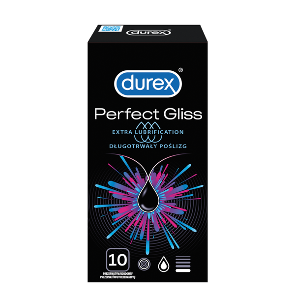 Prezerwatywy Z Dużą Ilością Lubrykantu Perfect Gliss 10 Szt. Durex
