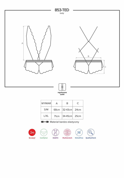 853-TED-1 bodysuit L/XL