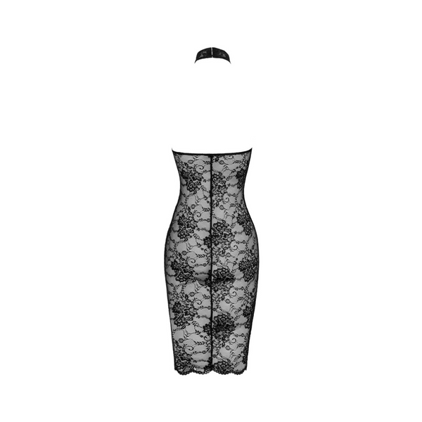 Midi dress F338 Nocturne lace midi dress XXL Noir Handmade
