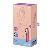 Стимулятор клітора з вібратором Dual Love Red Satisfayer