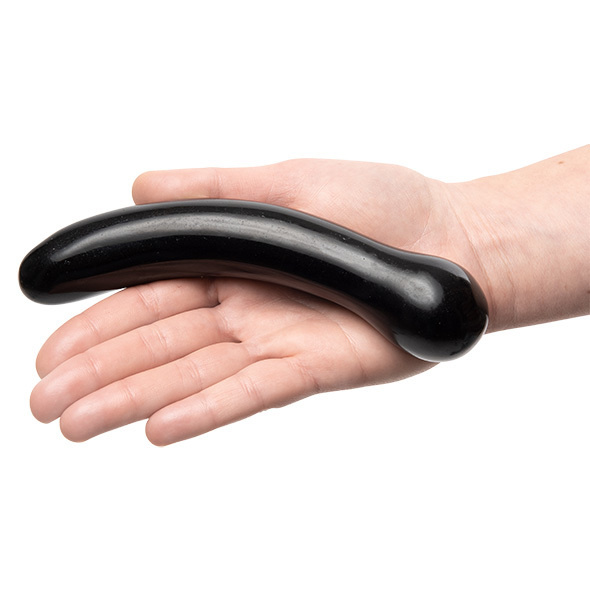 G-spot dildo made of black obsidian La Gemmes G Curve Black Obsidian