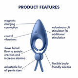 Wibrujący pierścień erekcyjny Sniper Blue Satisfyer
