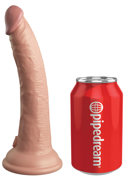 Керований Пультом М’який Силіконовий Вібратор З Твердішим Серцем 7 Inch Dual Density Vibe Cock Light King Cock