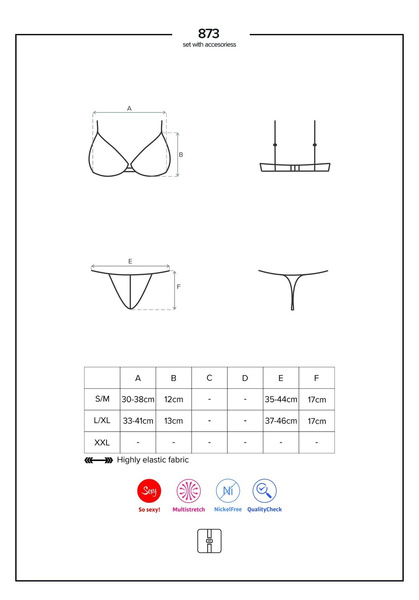 873-Sea-1 Komplet Czarny L/Xl Obsessive