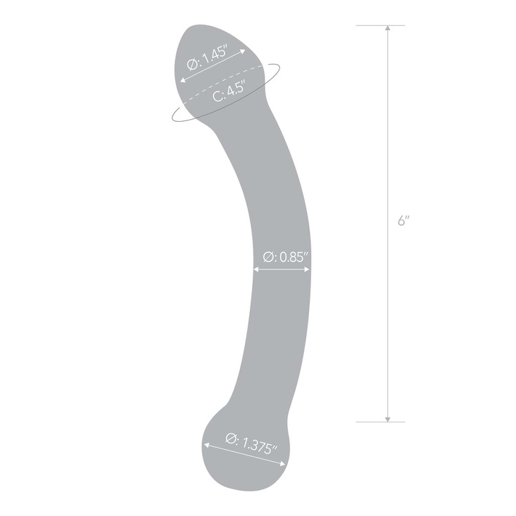 Zakrzywione szklane dildo do stymulacji punktu G Glas Curved G-Spot Stimulator Glass Dildo