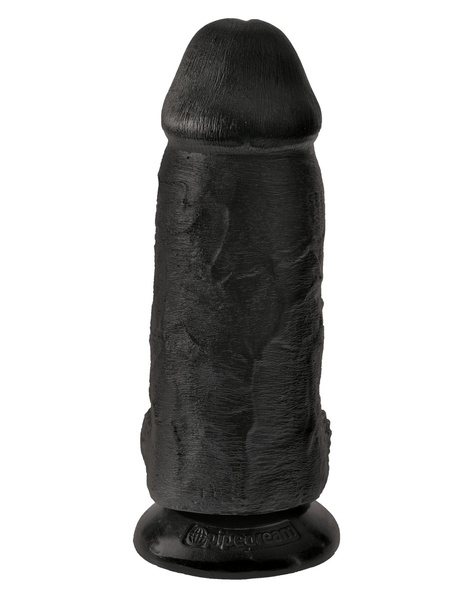 King Cock Chubby Black dildo z jądrami czarne