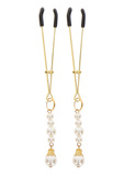 Затискачі На Соски Tweezers With Pearls Gold Taboom