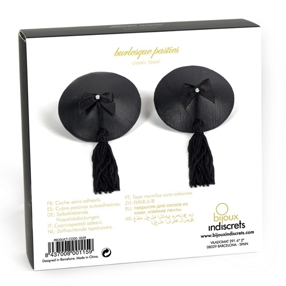 Накладки Burlesque Pasties Black Bijoux Indiscrets