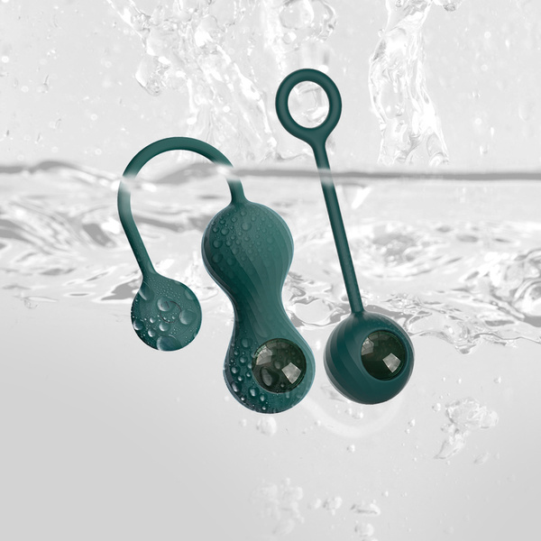 Kulki Do Ćwiczeń Mięśni Kegla Crystal Duo Green Magic Motion