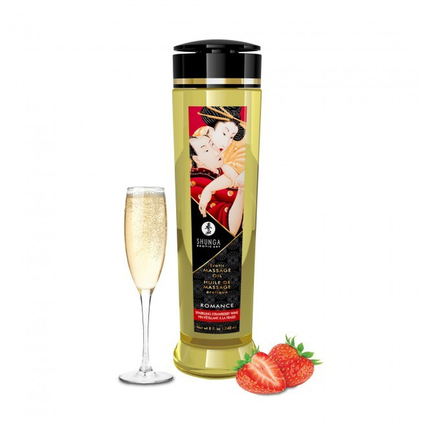 Масло Для Масажу Erotic Massage Oil Romance / Sparkling Strawberry Wine 240Ml Shunga