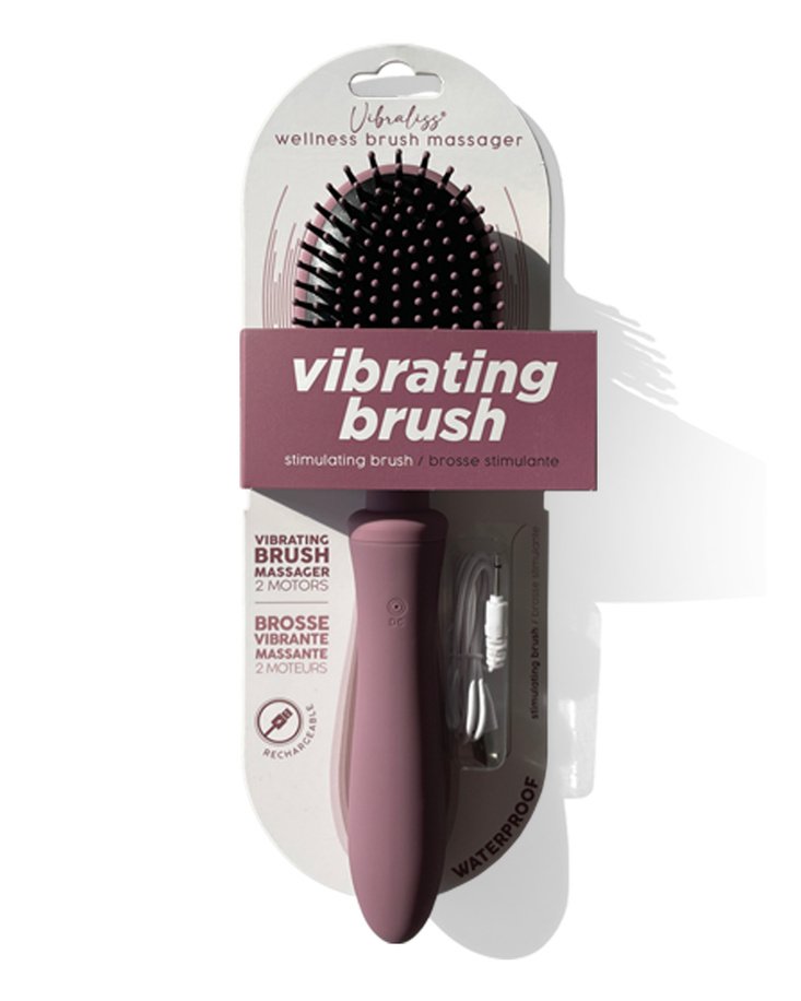 Vibraliss wibrująca szczotka do włosów Vibrating Brush Rose Pudre