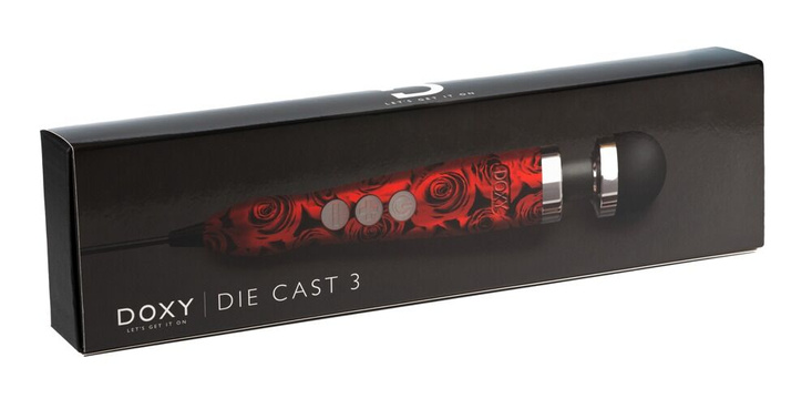 Doxy vibrator wand Die Cast 3 Rose Pattern