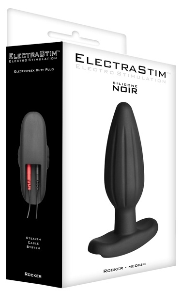 ElectraStim Silicone Noir Rocker Butt Plug Medium