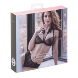 Petitenoir Tulle Petitenoir Set out of plunge underwired bra with embroidery and briefody Ouvert XL