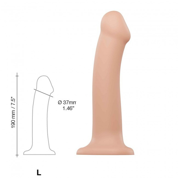 Strap-on-me Silicone Bendable Dildo Double Density L Vanilla