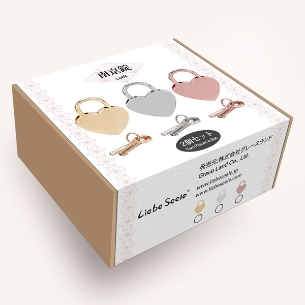 Kłódka Silver Heart Shape Padlock (2Pcs A Set) Liebe Seele