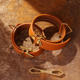 Наручники Ankle And Wrist Cuffs Set Brown LOCKINK