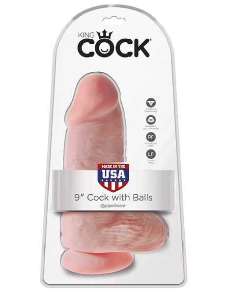 King Cock Chubby Flesh dildo z jądrami cieliste