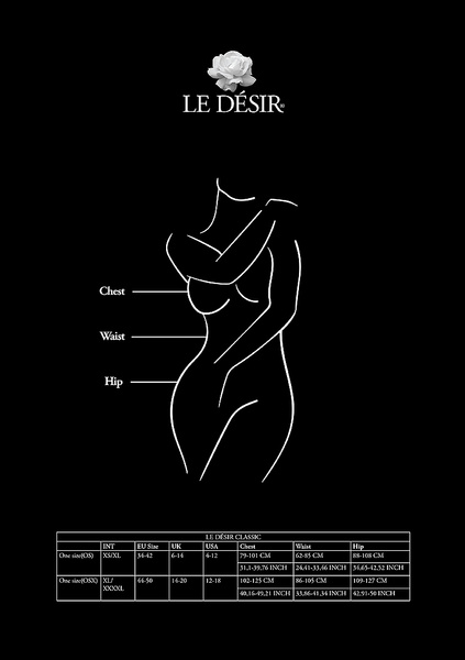 Bodystocking Le Désir Lace Sleeved One Size Le Désir