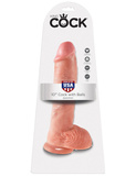 King Cock 10" Cock with Balls Flesh