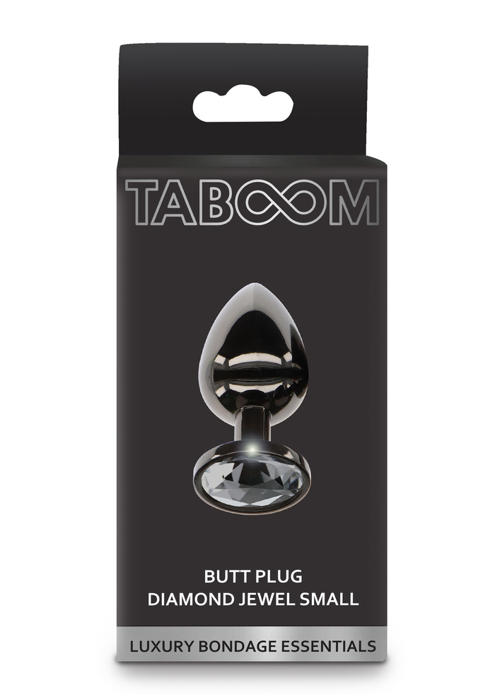 Taboom Butt Plug With Diamond Jewel Silver S