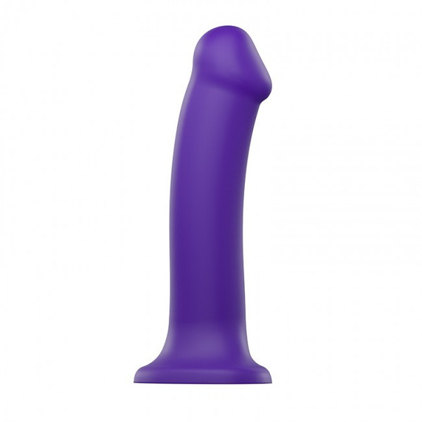 Wyjątkowo Miękkie Dildo Silicone Bendable Dildo Double Density Xl Purple Strap-on-me