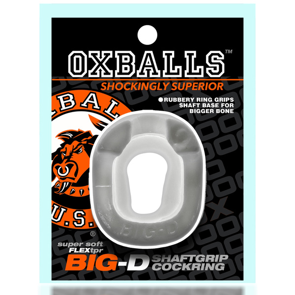 Big-D Shaft Grip Cockring White Oxballs 